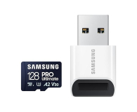 Karta pamięci Samsung 128GB microSDXC PRO Ultimate 200MB/s z czytnikiem (2023)